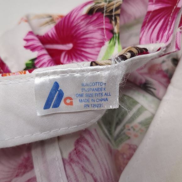 Ha Strapback Baseball Cap Multicolor One Size Adjustable Floral 6 Panel - Picture 9 of 9